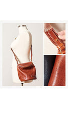 Fashion Brown Leather Mens Womens Bucket Side Bag Black Bucket Messenger Bag For Men and Women - iwalletsmen