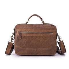 Brown Men's Small Professional Briefcase 10‘’ Laptop Handbag Business Shoulder Bag For Men - iwalletsmen