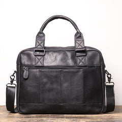 Fashion Leather Mens  Black Laptop Work Bag Handbag Black Briefcase Shoulder Bags Business Bags For Men - iwalletsmen