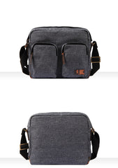 Fashion Oxford Cloth Leather Mens Ancient Red Side Bag Messenger Bags Ancient Gray Oxford Cloth Courier Bag for Men - iwalletsmen