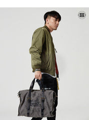 Fashion Canvas Leather Mens Weekender Bags Travel Bag Canvas Duffle Bag For Men - iwalletsmen