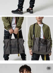 Fashion Canvas Leather Mens Weekender Bags Travel Bag Canvas Duffle Bag For Men - iwalletsmen