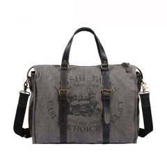Fashion Canvas Leather Mens Weekender Bags Travel Bag Canvas Duffle Bag For Men - iwalletsmen