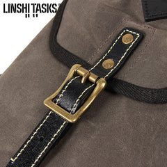 Fashion Waxed Canvas Mens Sling Bag Canvas Sling Pack Blue Canvas Sling Backpack for Men - iwalletsmen