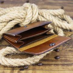 Vintage Women Men Leather Card Wallet Coin Purse Organ Coin Pouch Change Holder for Men and Women - iwalletsmen
