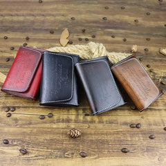 Vintage Women Men Leather Card Wallet Coin Purse Organ Coin Pouch Change Holder for Men and Women - iwalletsmen