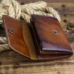 Vintage Women Men Leather Card Wallet Coin Purse Organ Coin Pouch Change Holder for Men and Women - iwalletsmen