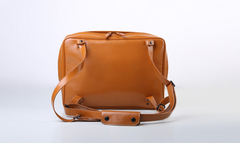 Fashion Brown PU Leather Casual Men's Messenger Bag Backpack Laptop Briefcase For Men - iwalletsmen