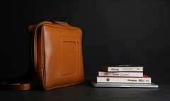 Fashion Brown PU Leather Casual Men's Messenger Bag Backpack Laptop Briefcase For Men - iwalletsmen