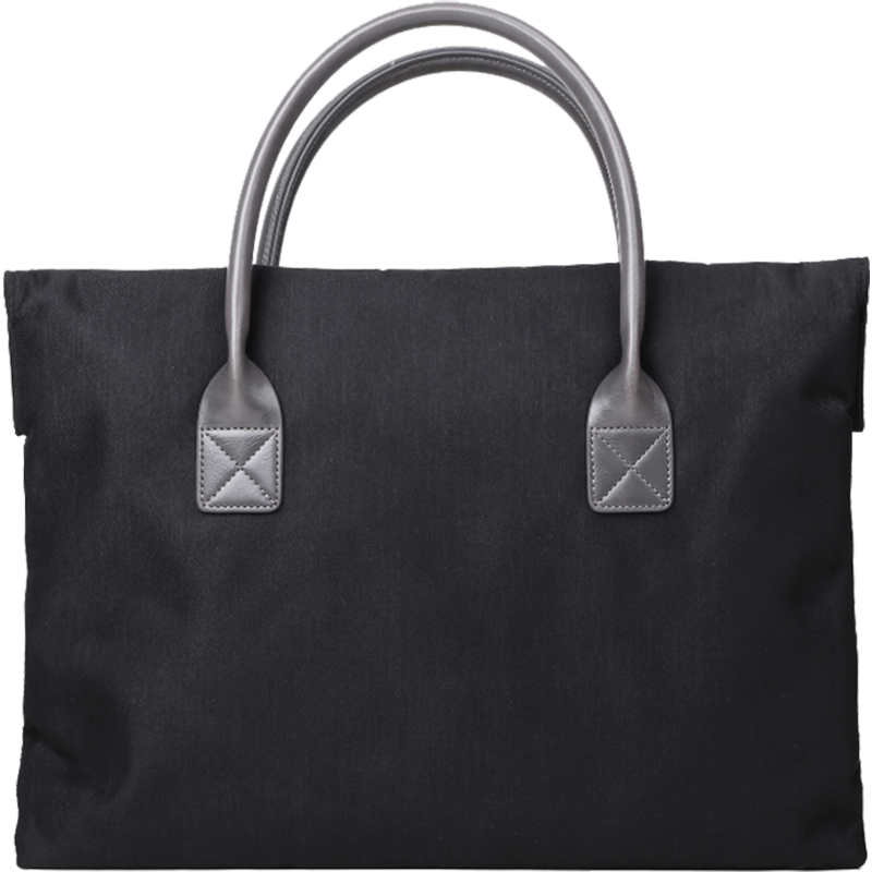 Fashion PVC Canvas Casual Black Men's Handbag Briefcase Business Laptop Handbag For Men - iwalletsmen