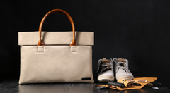 Fashion PVC Canvas Casual Black Men's Handbag Briefcase Business Laptop Handbag For Men - iwalletsmen