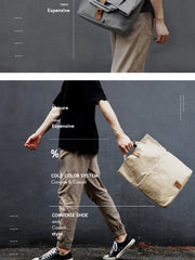 Fashion OXFORD CLOTH PVC Canvas Men's Messenger Bag Handbag Shoulder Bag For Men - iwalletsmen
