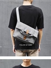 Fashion OXFORD CLOTH PVC Canvas Men's Messenger Bag Handbag Shoulder Bag For Men - iwalletsmen