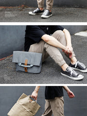 Fashion OXFORD CLOTH PVC Canvas Men's Messenger Bag Handbag Shoulder Bag For Men - iwalletsmen