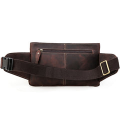 Cool Leather Brown Men's Fanny Pack Chest Bag Vintage Waist Bag Hip Pack For Men - iwalletsmen