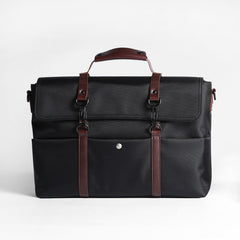 Fashion Nylon Cloth Men's Black Business Briefcase Shoulder Bag Computer Handbag For Men - iwalletsmen