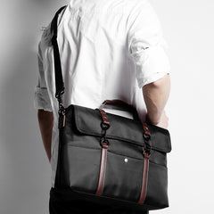 Fashion Nylon Cloth Men's Black Business Briefcase Shoulder Bag Computer Handbag For Men - iwalletsmen