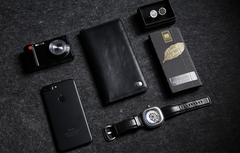 Fashion Leather Men's Trifold Long Wallet Black Gray Long Wallet For Men - iwalletsmen