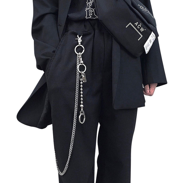 Fashion Men's Women's Self Defense Long Hip Hop Pants Chain Biker Wallet Chain For Men - iwalletsmen