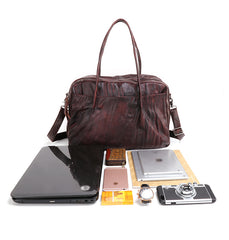 Fashion Vintage Leather Men's Travel Bag Weekender Bag Shoulder Bag For Men - iwalletsmen