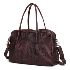 Fashion Vintage Leather Men's Travel Bag Weekender Bag Shoulder Bag For Men - iwalletsmen
