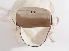 Waxed Canvas Womens Mens Backpack 14'' Green College White Backpack Travel Backpack For Men - iwalletsmen