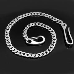 Fashion Stainless Steel Mens 18'' Silver Pants Chain Wallet Chain Motorcycle Wallet Chain for Men - iwalletsmen