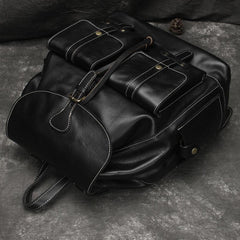 Fashionable Brown Leather Men's Backpack College Backpack 14inch Laptop Backpack For Men and Women - iwalletsmen