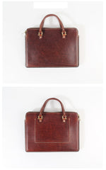Fashionable Handmade Leather Mens Cool Small Business Bag Messenger Bag Briefcase Work Bags Laptop Bag for men - iwalletsmen