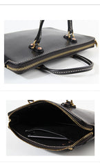 Fashionable Handmade Leather Mens Cool Small Business Bag Messenger Bag Briefcase Work Bags Laptop Bag for men - iwalletsmen