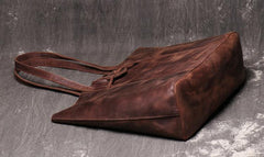 Vintage Mens Womens Leather Large Tote Handbag Shoulder Tote Purse Tote Bag For Men - iwalletsmen
