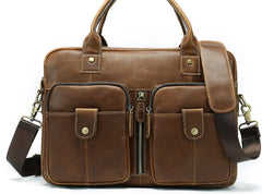 GENUINE LEATHER MENS Laptop BAG BRIEFCASE WORK BAG BUSINESS BAGS FOR MEN - iwalletsmen