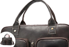 GENUINE LEATHER MENS Laptop BAG BRIEFCASE WORK BAG BUSINESS BAGS FOR MEN - iwalletsmen