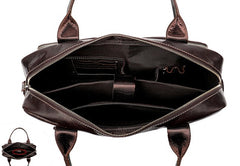 GENUINE LEATHER MENS Laptop BAG BRIEFCASE WORK BAG BUSINESS BAGS FOR MEN - iwalletsmen