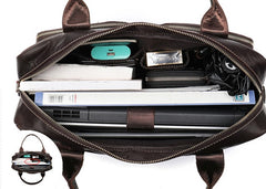 GENUINE LEATHER MENS Laptop BAG BRIEFCASE WORK BAG BUSINESS BAGS FOR MEN - iwalletsmen
