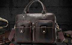GENUINE LEATHER MENS Laptop BAG BRIEFCASE WORK BAG BUSINESS BAGS FOR MEN - iwalletsmen