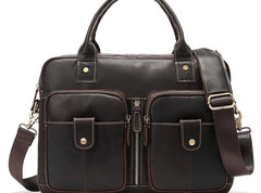 GENUINE LEATHER MENS Laptop BAG BRIEFCASE WORK BAG BUSINESS BAGS FOR MEN - iwalletsmen