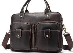 GENUINE LEATHER MENS Laptop BAG BRIEFCASE WORK BAG BUSINESS BAGS FOR MEN - iwalletsmen