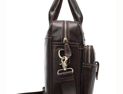 GENUINE LEATHER MENS Laptop BAG BRIEFCASE WORK BAG BUSINESS BAGS FOR MEN - iwalletsmen