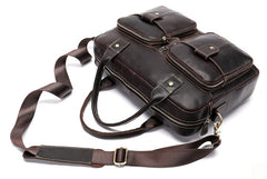GENUINE LEATHER MENS Laptop BAG BRIEFCASE WORK BAG BUSINESS BAGS FOR MEN - iwalletsmen