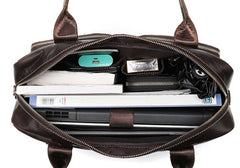GENUINE LEATHER MENS Laptop BAG BRIEFCASE WORK BAG BUSINESS BAGS FOR MEN - iwalletsmen