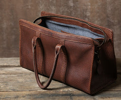 Genuine Leather Mens Large Travel Bag Cool Duffle Bag Shoulder Bag Weekender Bag for Men