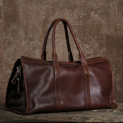 Genuine Leather Mens Large Travel Bag Cool Duffle Bag Shoulder Bag Weekender Bag for Men