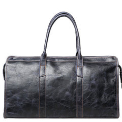 Genuine Leather Mens Large Travel Bag Cool Duffle Bag Shoulder Bag Weekender Bag for Men