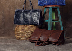 Genuine Leather Mens Large Travel Bag Cool Duffle Bag Shoulder Bag Weekender Bag for Men