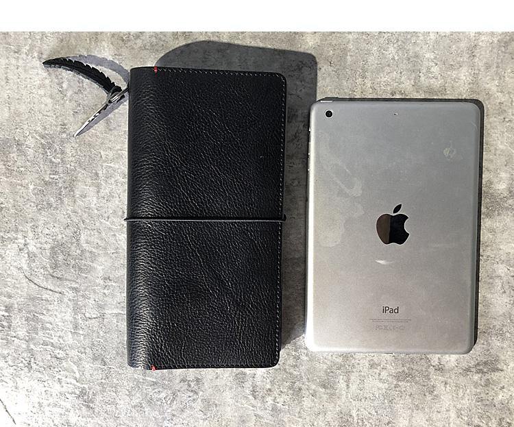 Fashion Leather Black Mens Travel Wallet Notebook Bifold Long Wallet Passport Wallet for Men - iwalletsmen