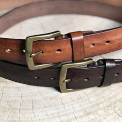 Cool Distressed Coffee Leather Vintage Leather Belt Mens Khaki Leather Mens Belt  Brown Belt for Men - iwalletsmen