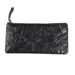 Cool Leather Mens Black Zipper Wallet Long Leather Wallet Clutch Wristlet Wallet for Men - iwalletsmen