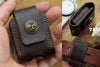 Handmade Brown Leather Mens Zippo Lighter Case With Belt Loop Zippo Standard Lighter Holders For Men - iwalletsmen