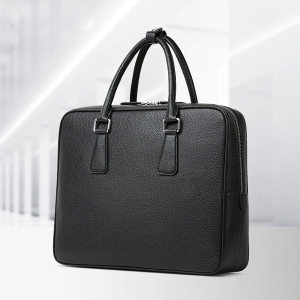 Genuine Leather Mens Briefcase Work Bag Laptop Bag Business Bag for Men